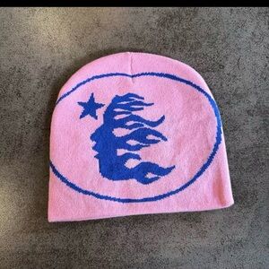 Pink and Blue hellstar beanie